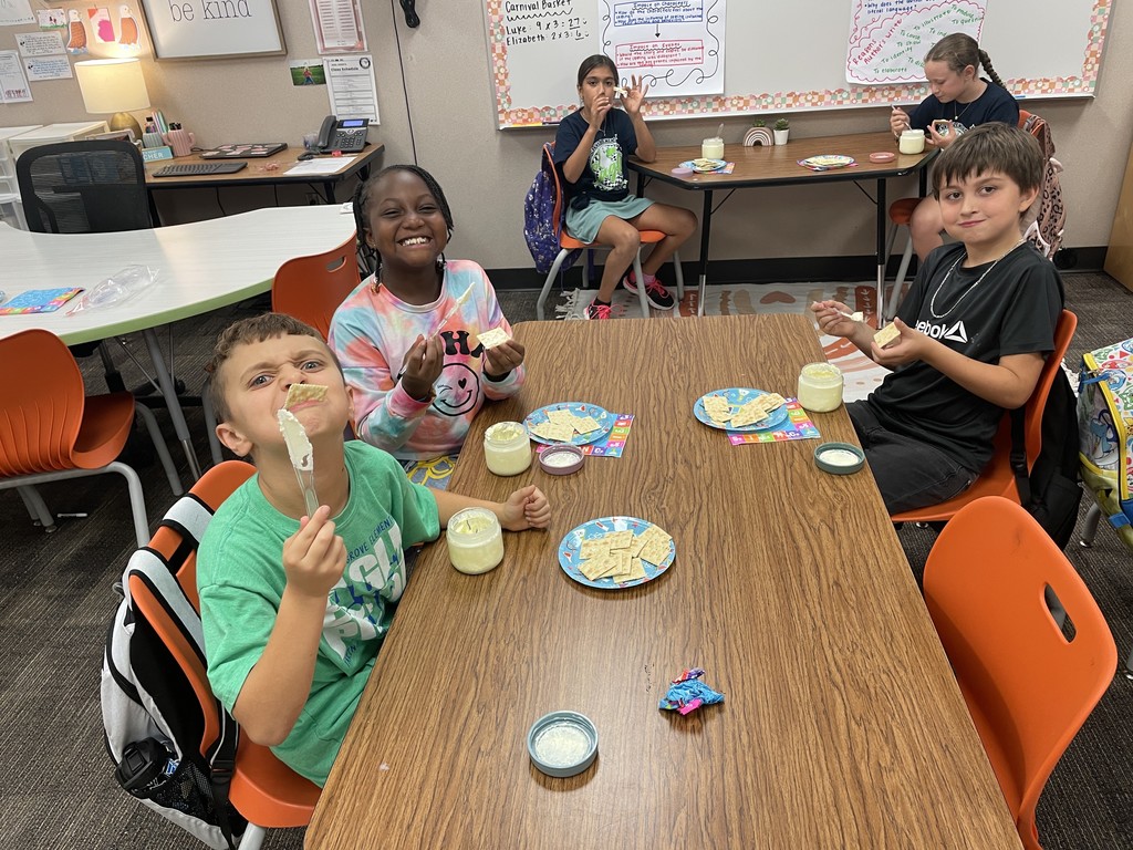 Students created butter.