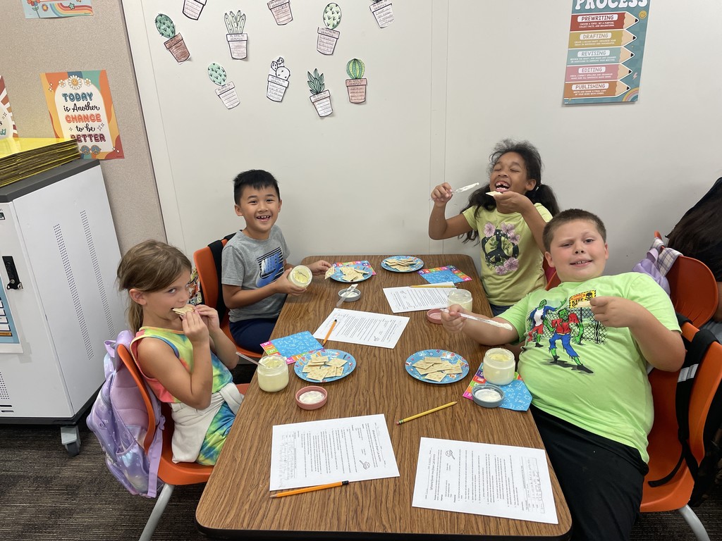 Students created butter.