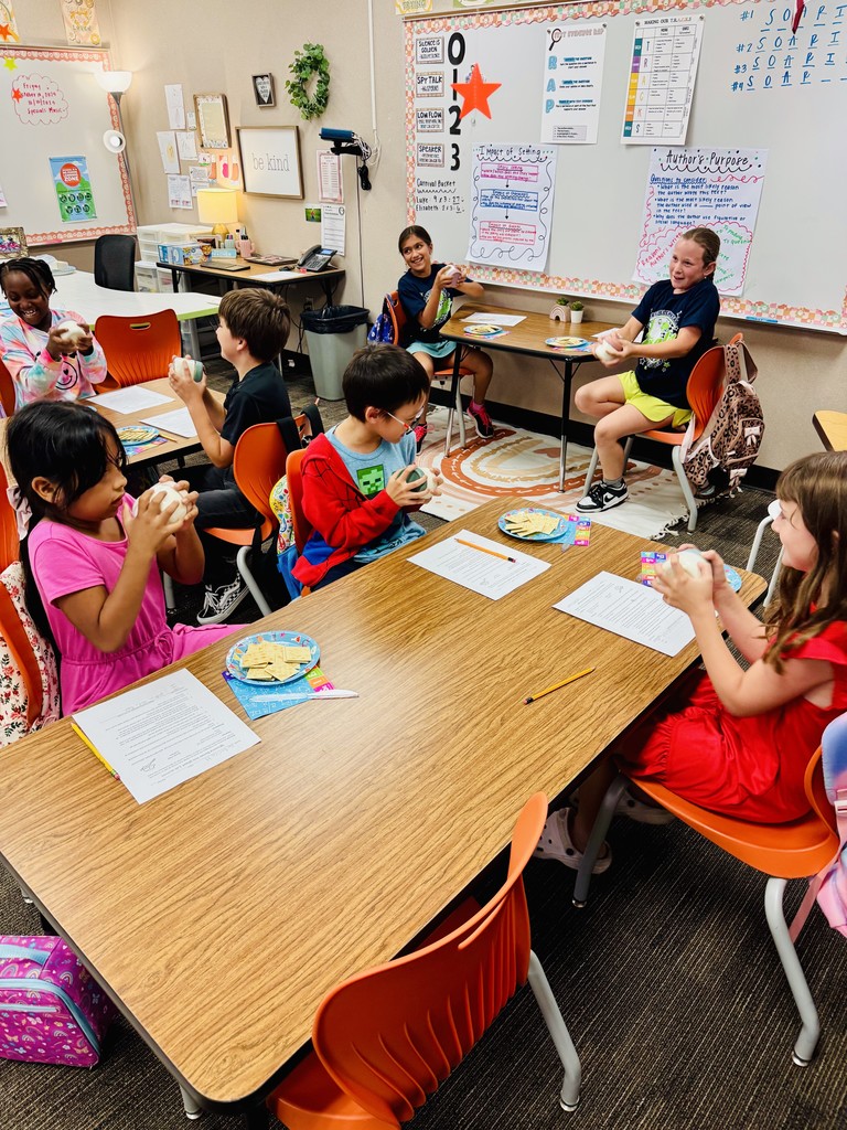 Students creating butter.
