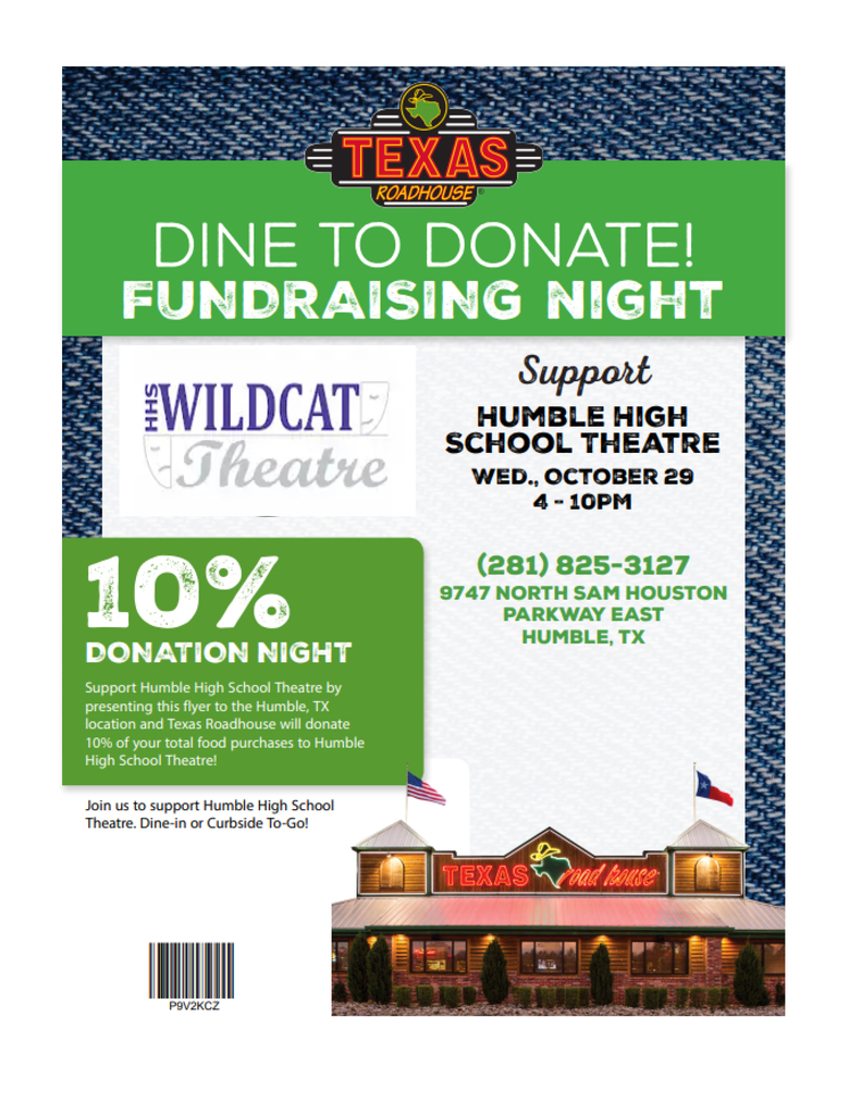 HHS Theatre fundraiser flier