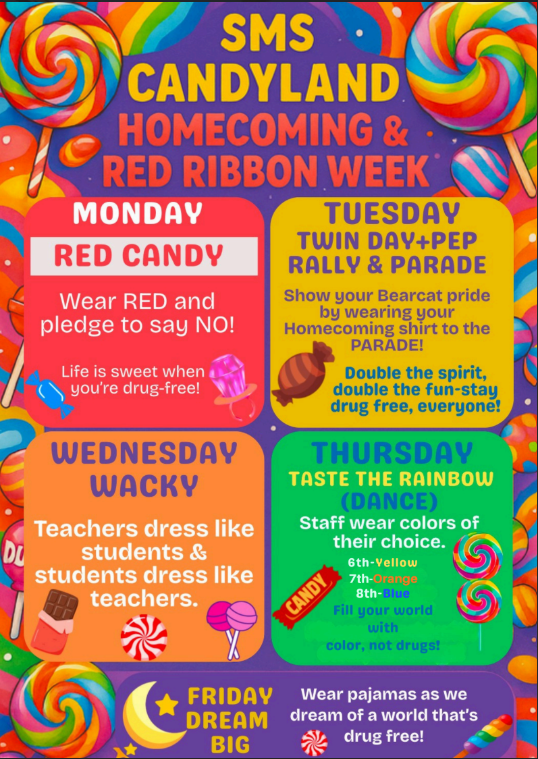 SMS Dress Options for Homecoming Week October 27-31