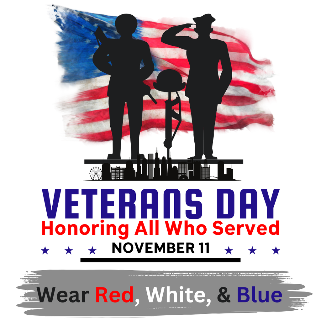 Wear red white and blue