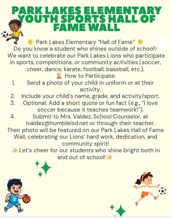Hall of Fame Flyer Celebrating Students