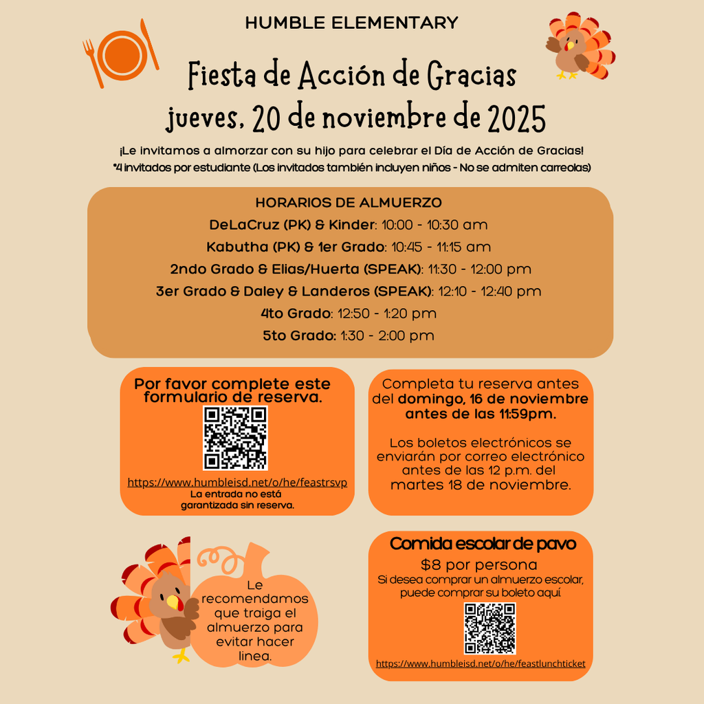 Thanksgiving Feast Invite - Spanish