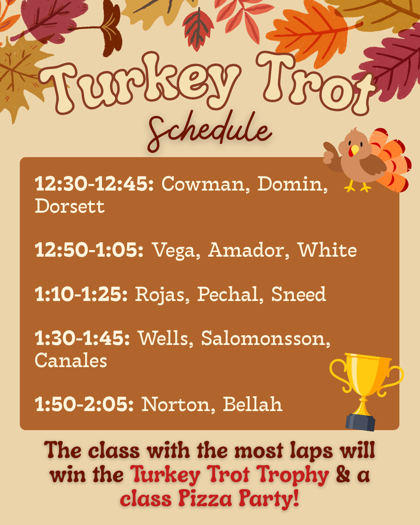 Turkey Trot schedule