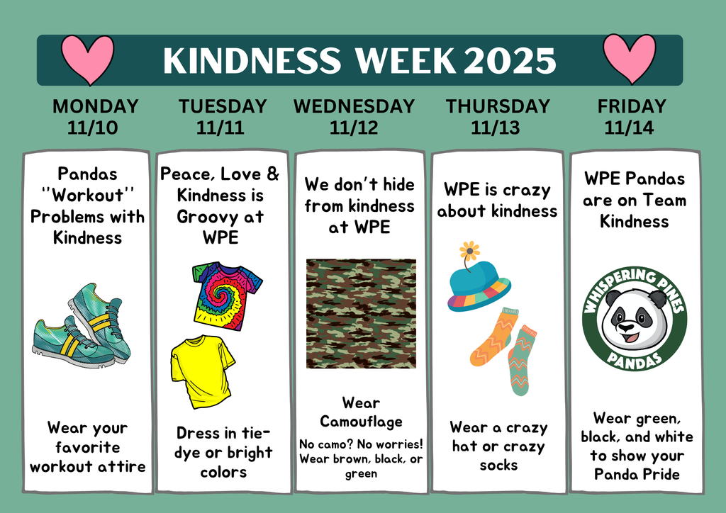 Kindness Week Dress Up Days