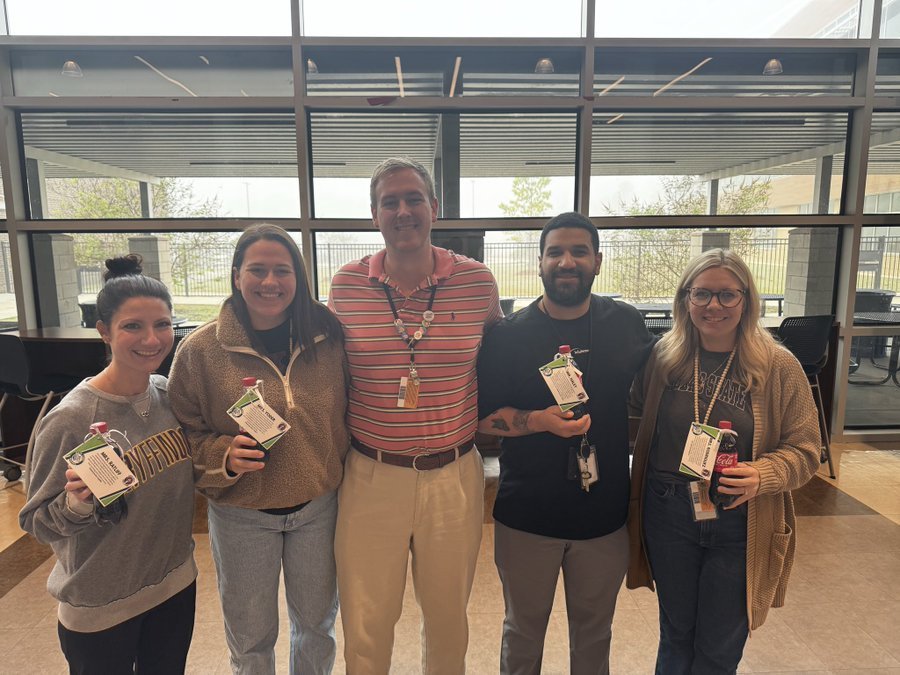 Teacher with their compliment and a coke