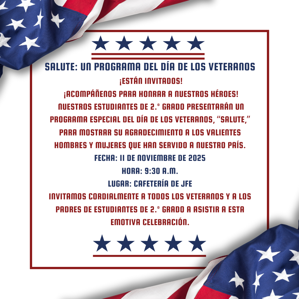 Veterans Day Program Flyer -Spanish 