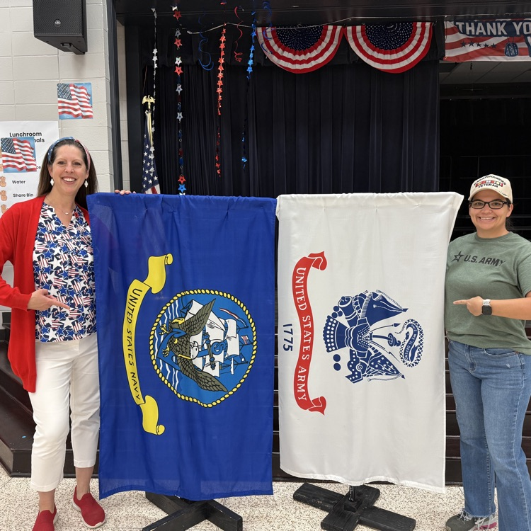 Honoring our very own veterans today. Thank you, Ms. Morgenroth and Ms. Wilhite, for your service to our country and our students. 🇺🇸