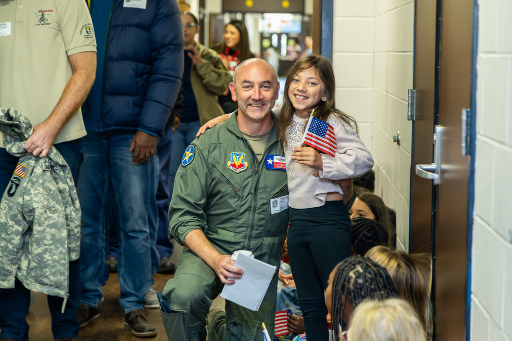 student with veteran
