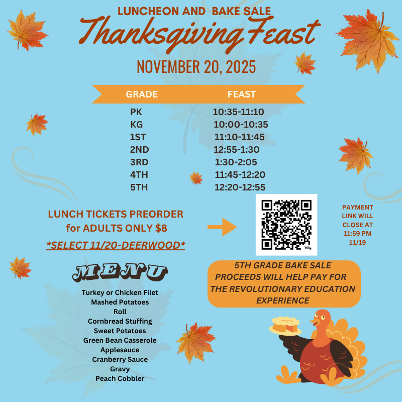 DWE Thanksgiving Feast Thursday, 11/20/25.