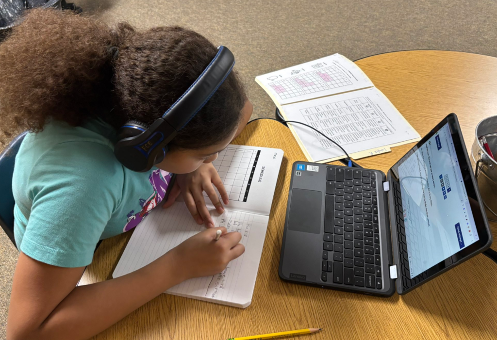 student working on summit 12