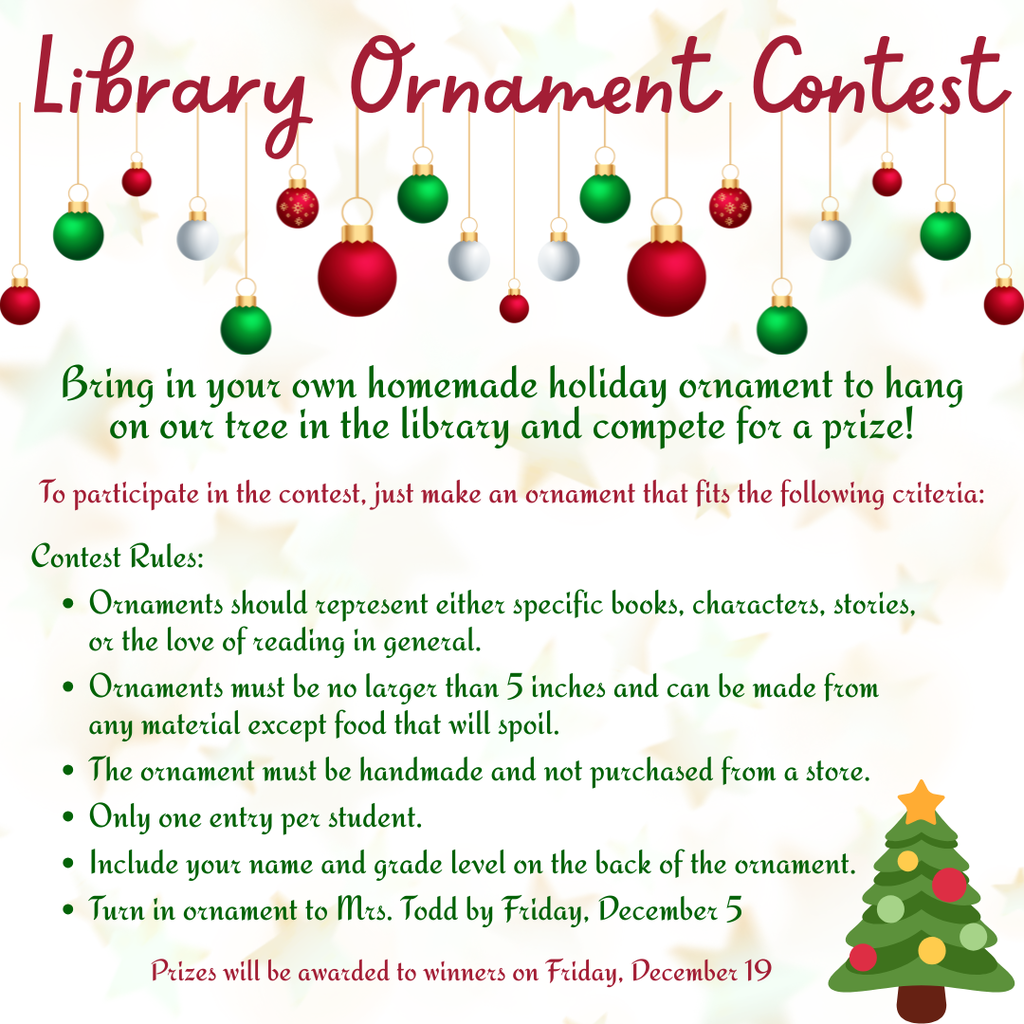 Library Ornament Contest - English