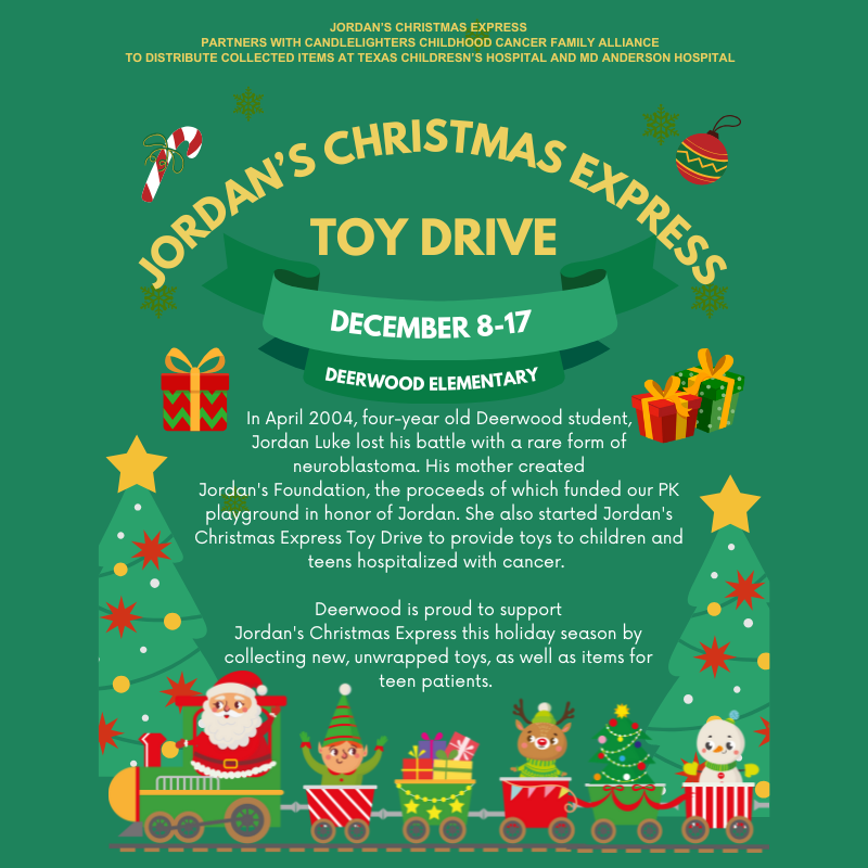 Jordan's Toy Drive Dec. 8-17