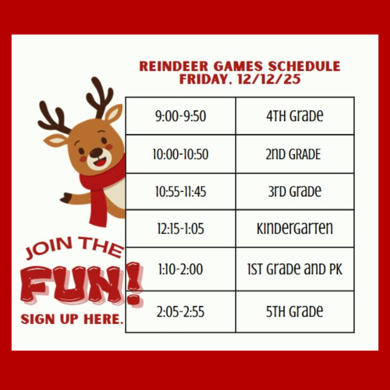 DWE Reindeer Games Schedule (Friday, December 12)