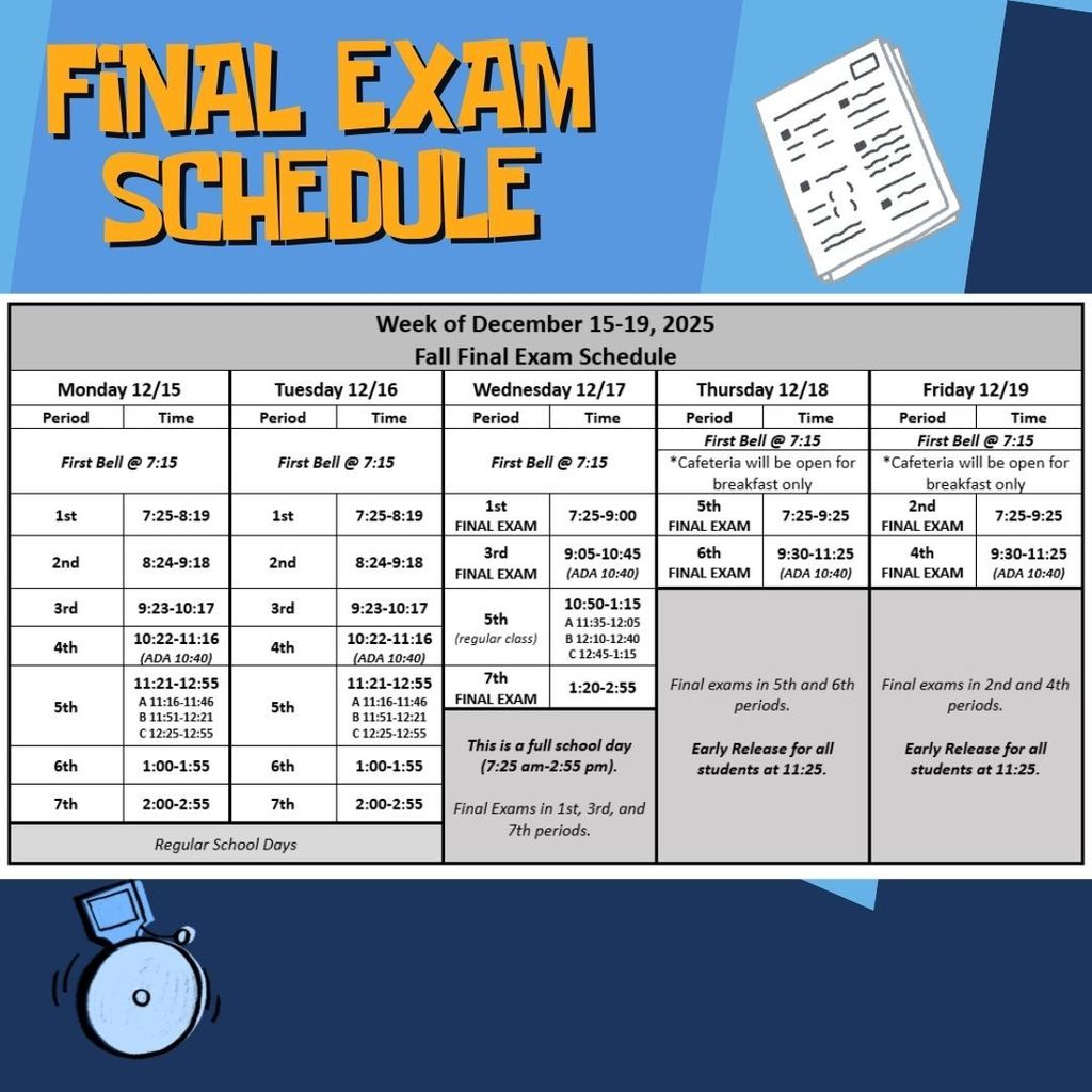 Final Exam Schedule