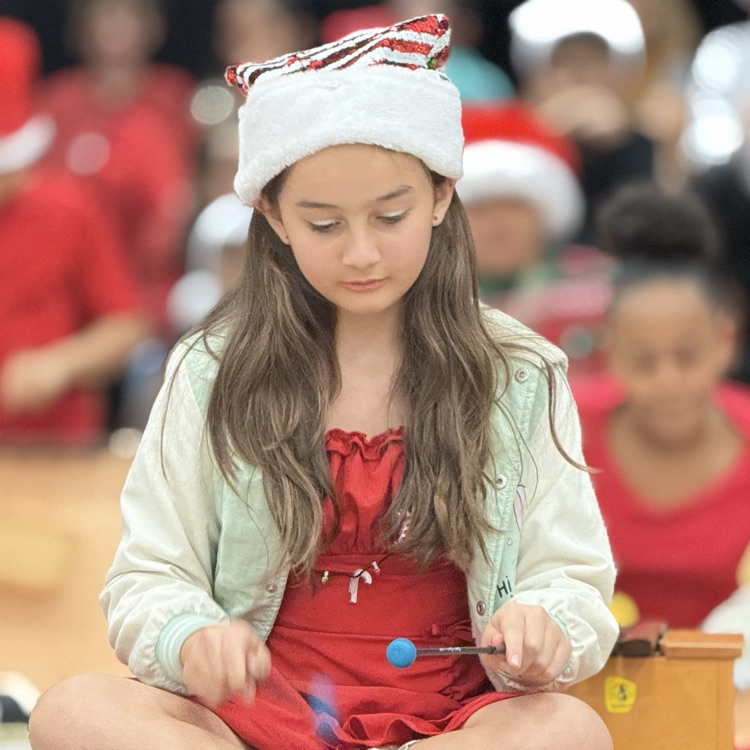 student playing instrument 