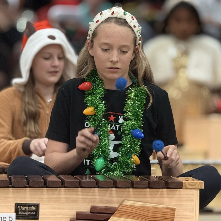 student playing instrument 