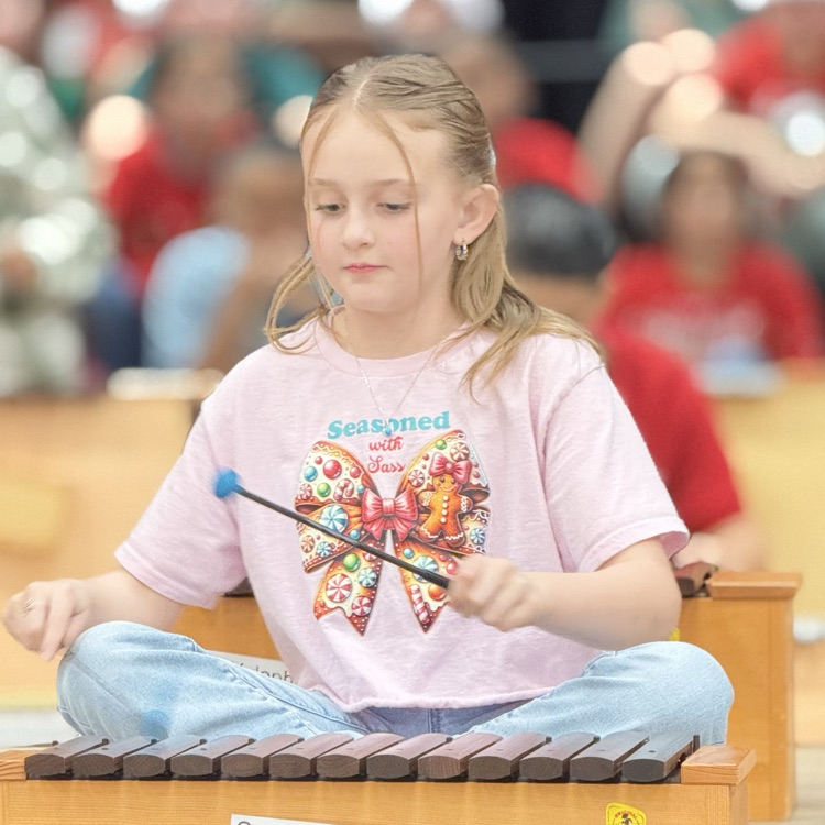 student playing instrument 