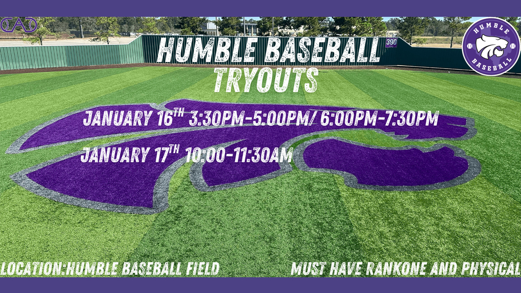 Baseball tryouts flier.