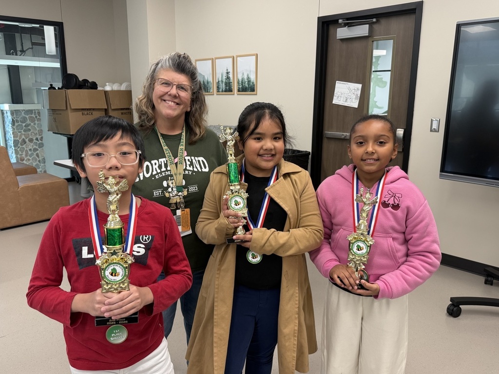 Johnny Nguyen - 2nd Place, Ms. Craig - Librarian & Coordinator, Gloria Panuelo - 1st Place and Paris Walker - 3rd Place