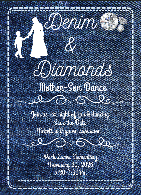 Denim and Diamonds Mother Son Dance Flyer