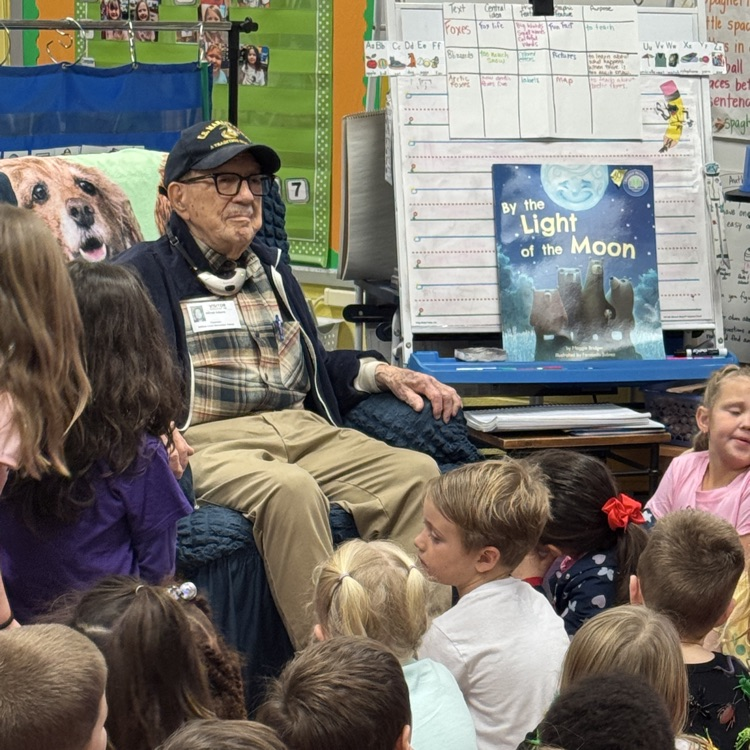 Special visitor on the 100th day of school.