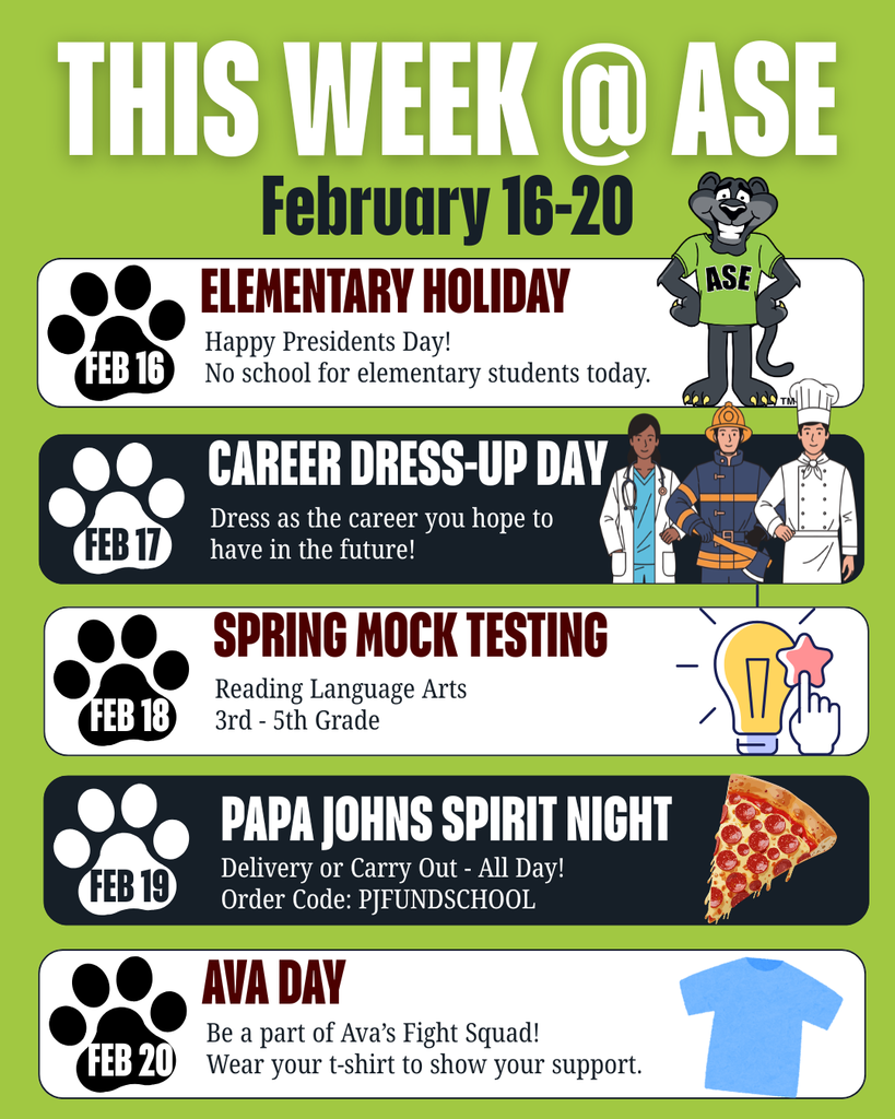 ASE Week at a Glance Feb 16-20