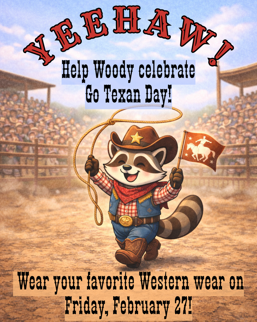 Yeehaw! 🤠 Saddle up for Go Texan Day this Friday, 2/27! Students are invited to rock their best western wear and celebrate Texas spirit. Boots, hats, and bandanas encouraged! 🌵💛