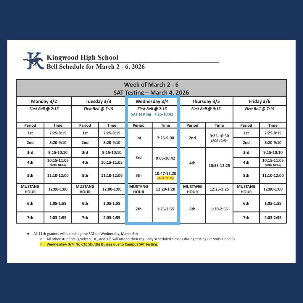 SAT Schedule