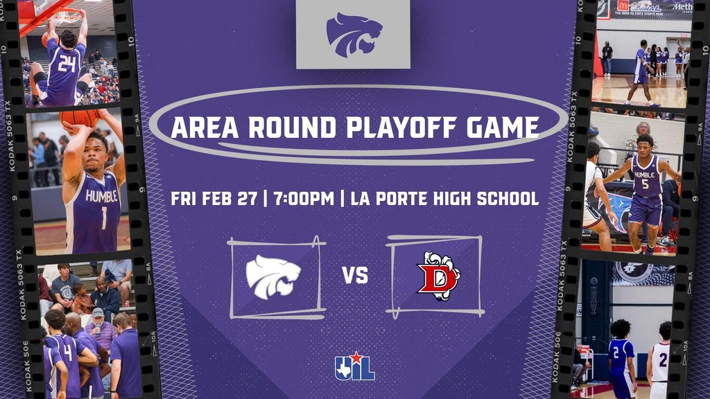 Graphic of HHS Boys Basketball Playoff Game vs Dawson High School.