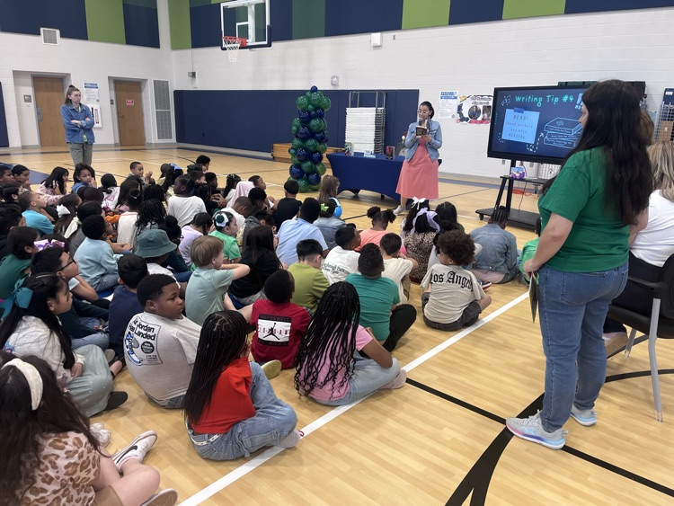 read aloud with Ally Russell reading to 2nd and 3rd graders.