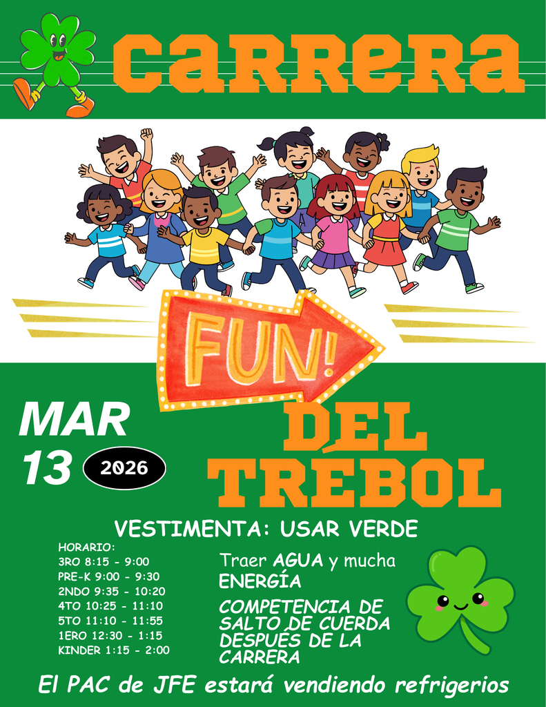 Shamrock Run Flyer -Spanish