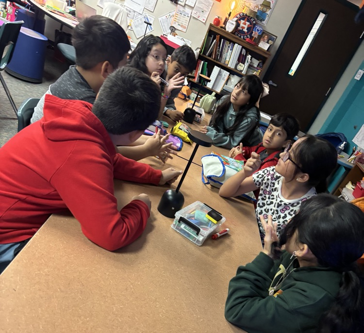 students discussing their question 