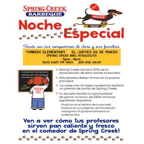 Spring Creek Spirit Night 3-26-26