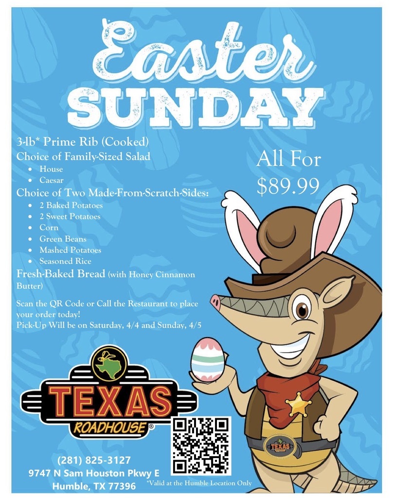 Texas RoadHouse 2026 Spirit Night