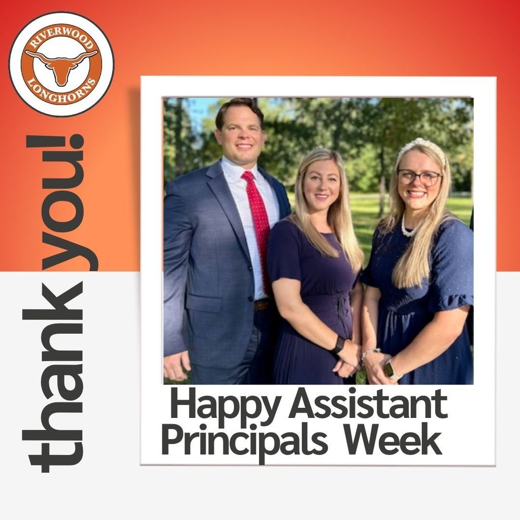 RMS is proud to celebrate our assistant principals during Assistant Principals Week! Their hard work, dedication to students, and unwavering support of teachers help make Riverwood an exceptional place to learn and work. We appreciate all that they do!