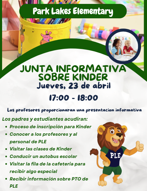 Kindergarten Round Up flyer in Spanish