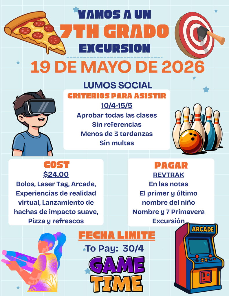 7th Grade Field Trip Spanish