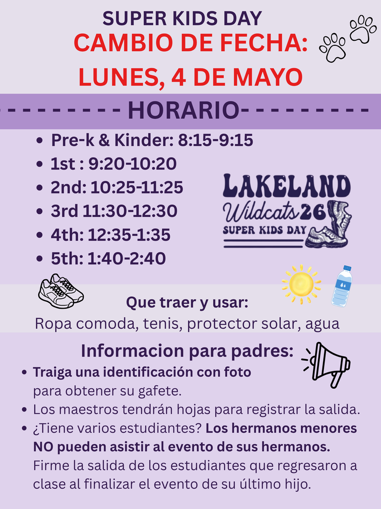 Super Kids Day Date Change