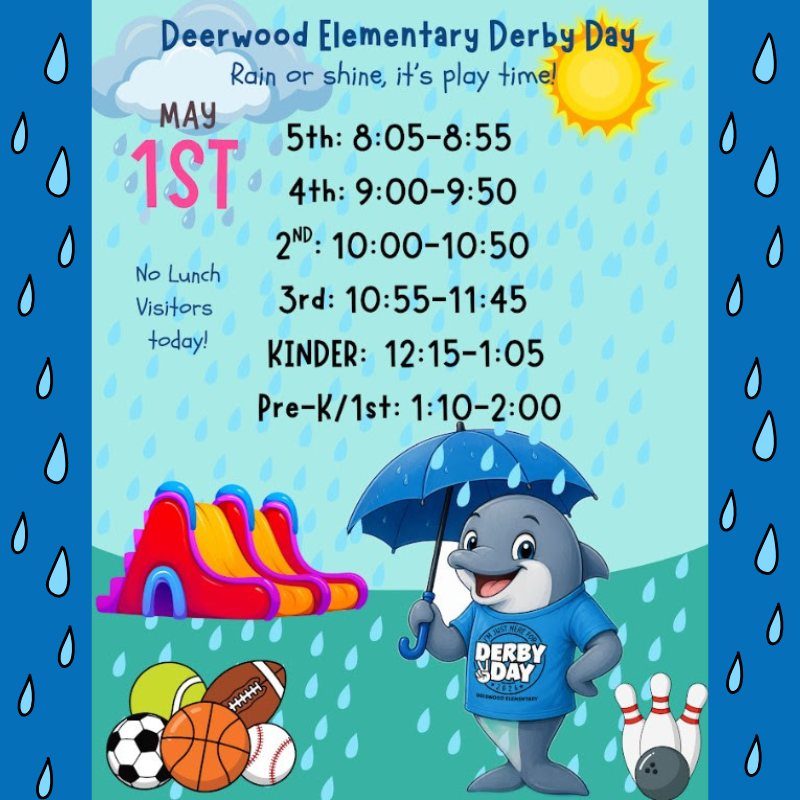 Derby Day Schedule Change for May 1