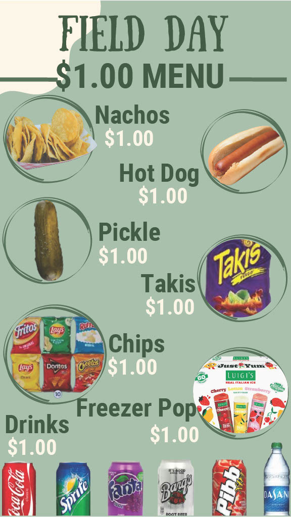Field Day Menu