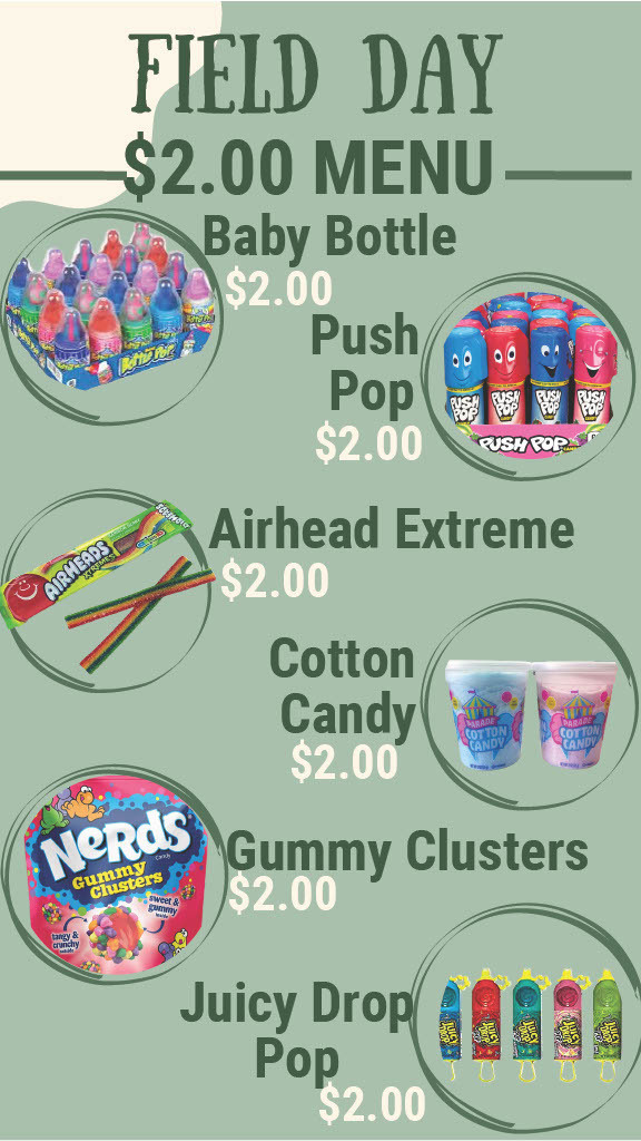 Field Day Menu