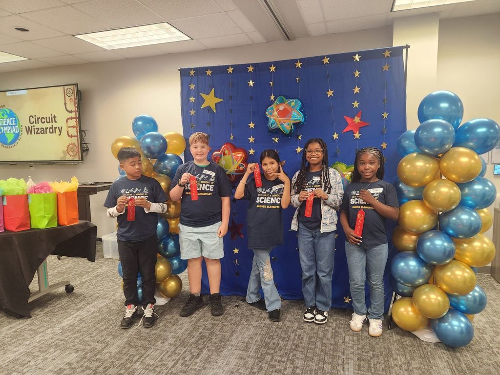 Groves Elementary Science Olympiad 2nd place winners Circuit Wizardry