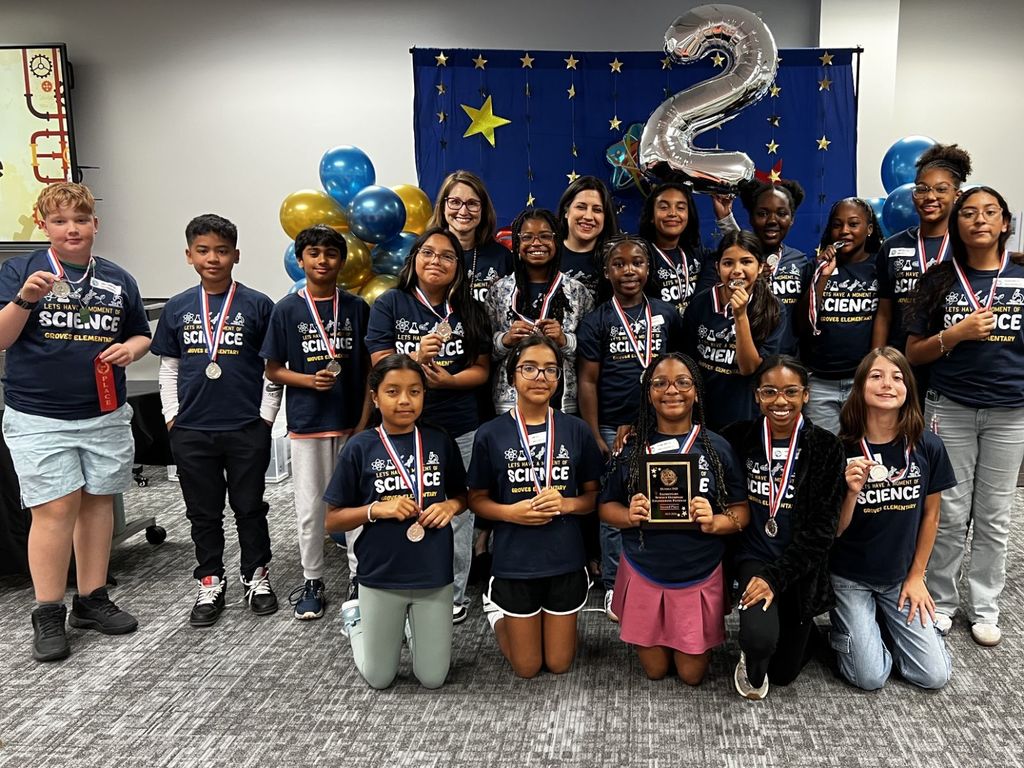 Groves Elementary 2nd Place Overall at the Humble ISD Science Olympiads competion in April 2026