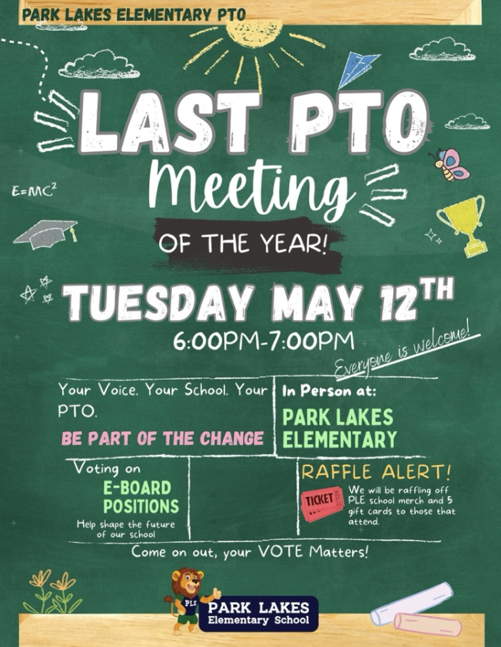Last POT Meet of the School Year Flyer