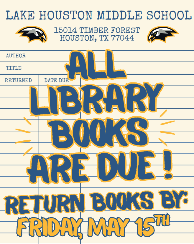 Library Books Due 5/15