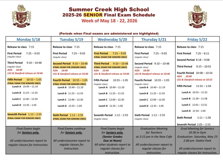 bell schedule 