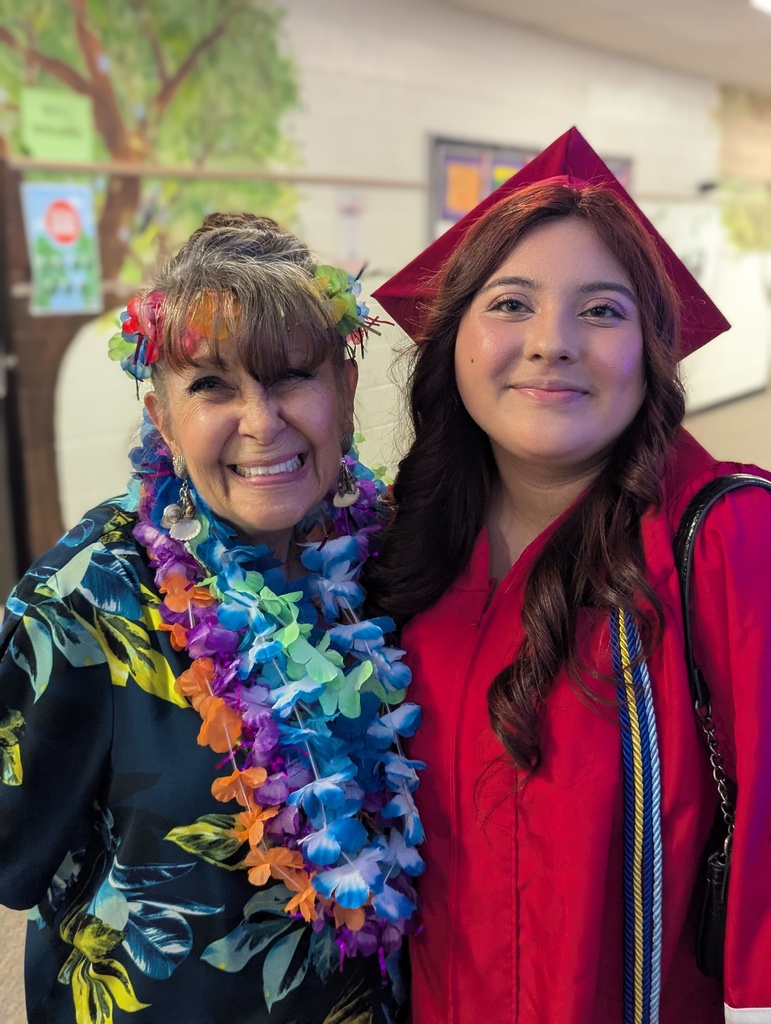 A graduating senior and her past teacher