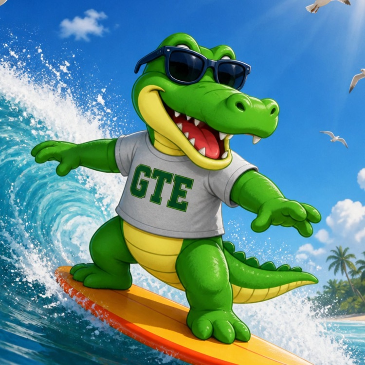 Allie surfing